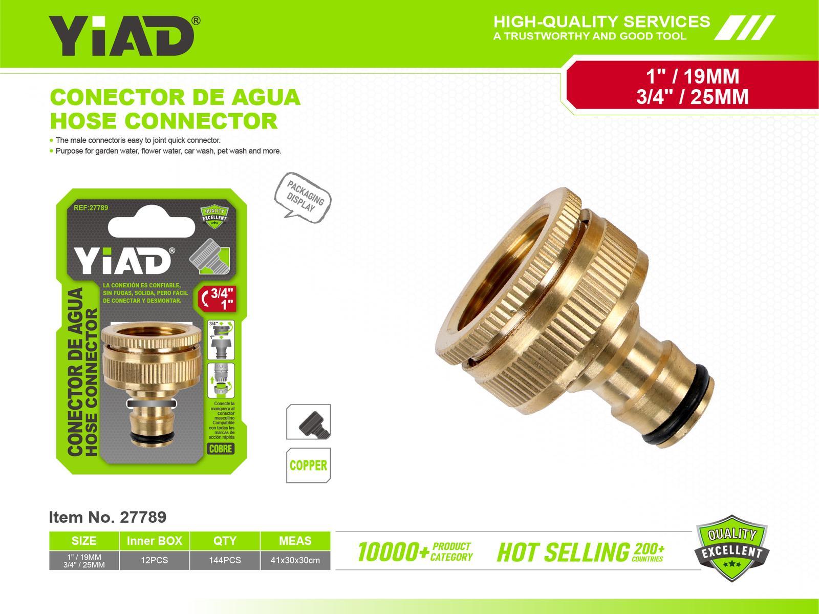 Conectores metálicos para tubería de agua, ref. 27789