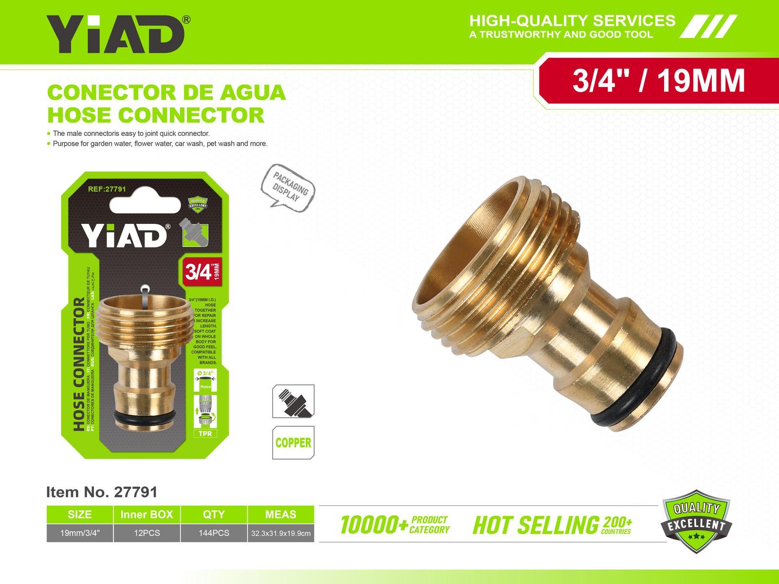 Conectores metálicos para tubería de agua, ref. 27791