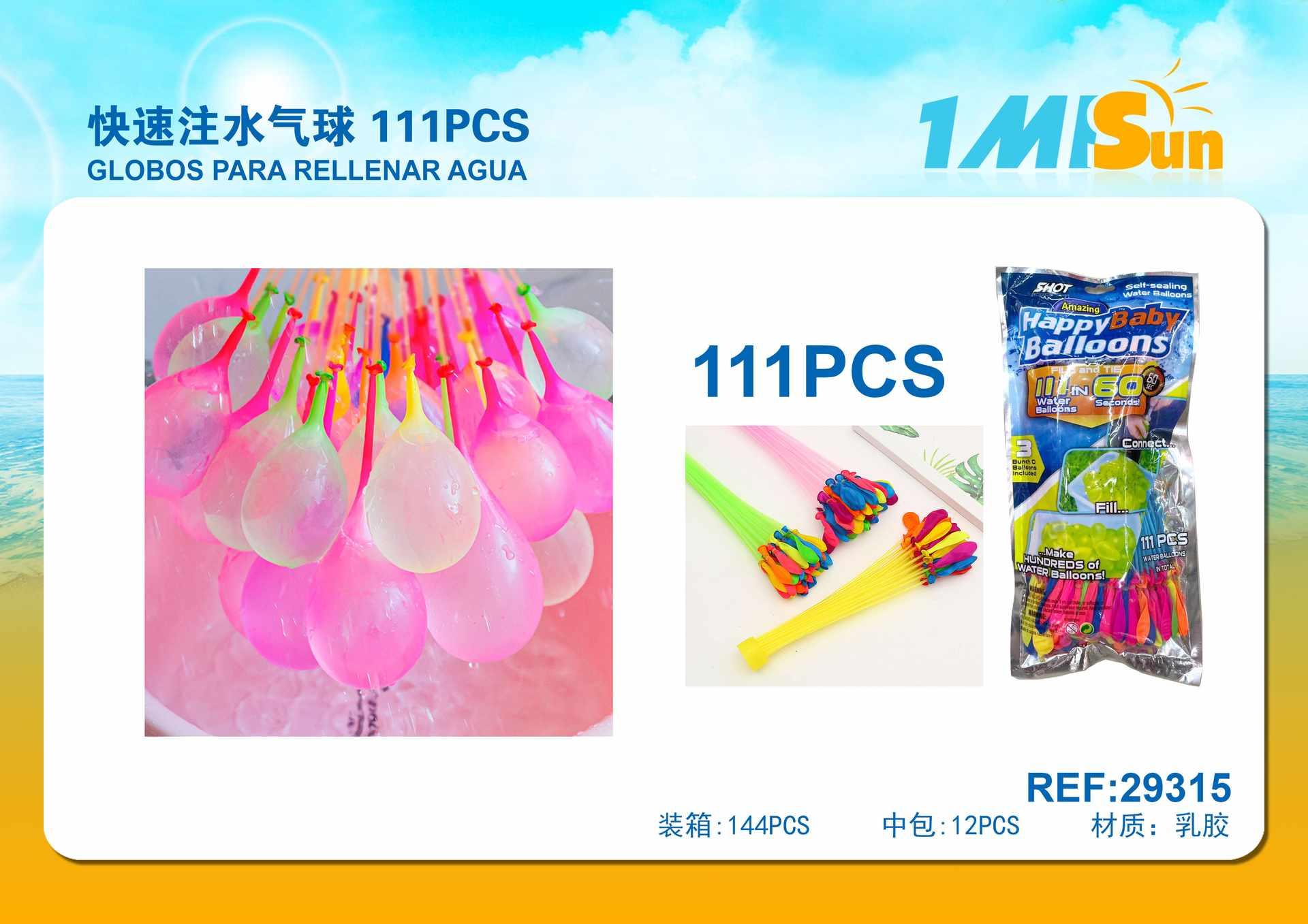 Llena el globo con agua., 111 piezas