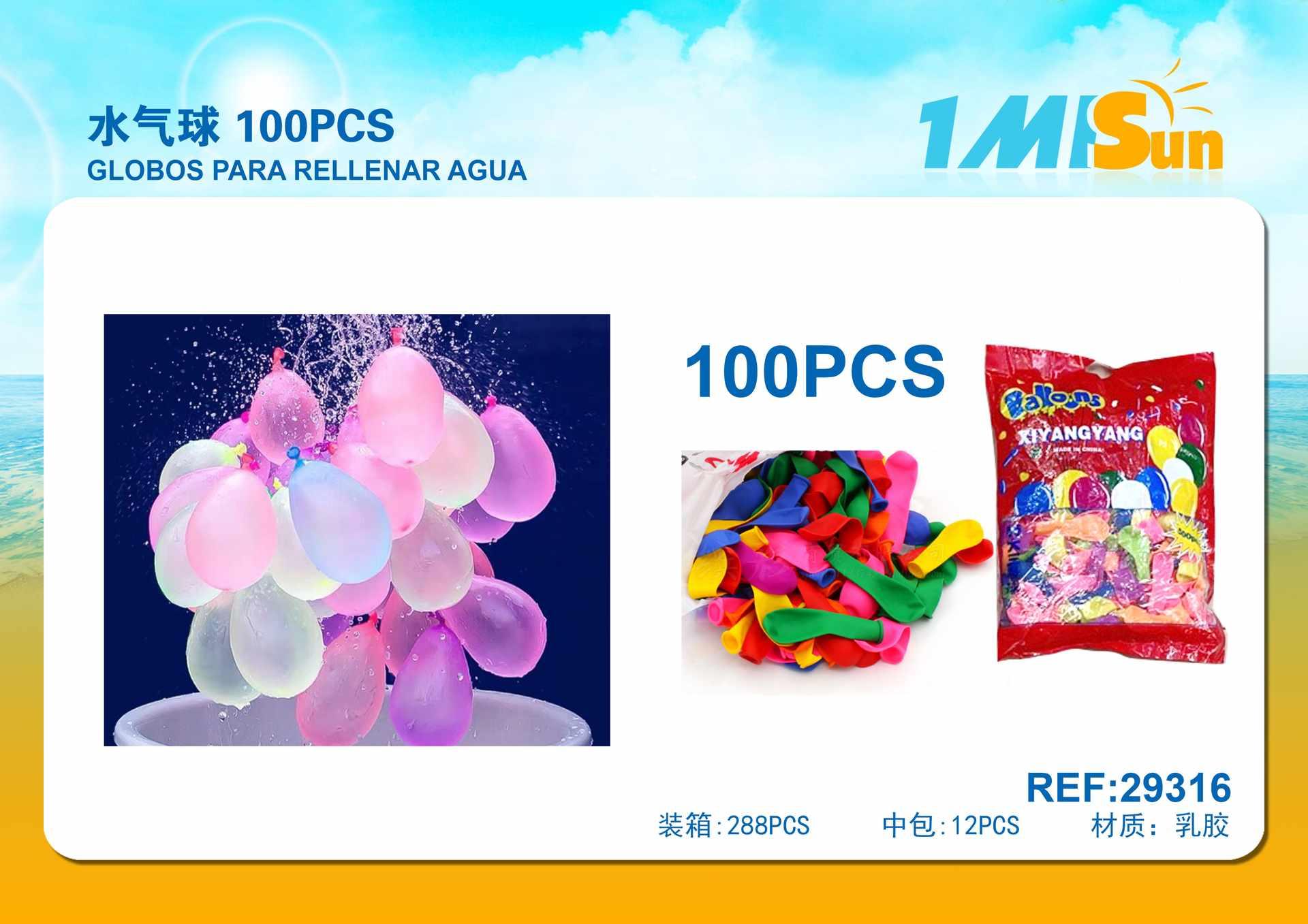 Llena el globo con agua., 100 piezas