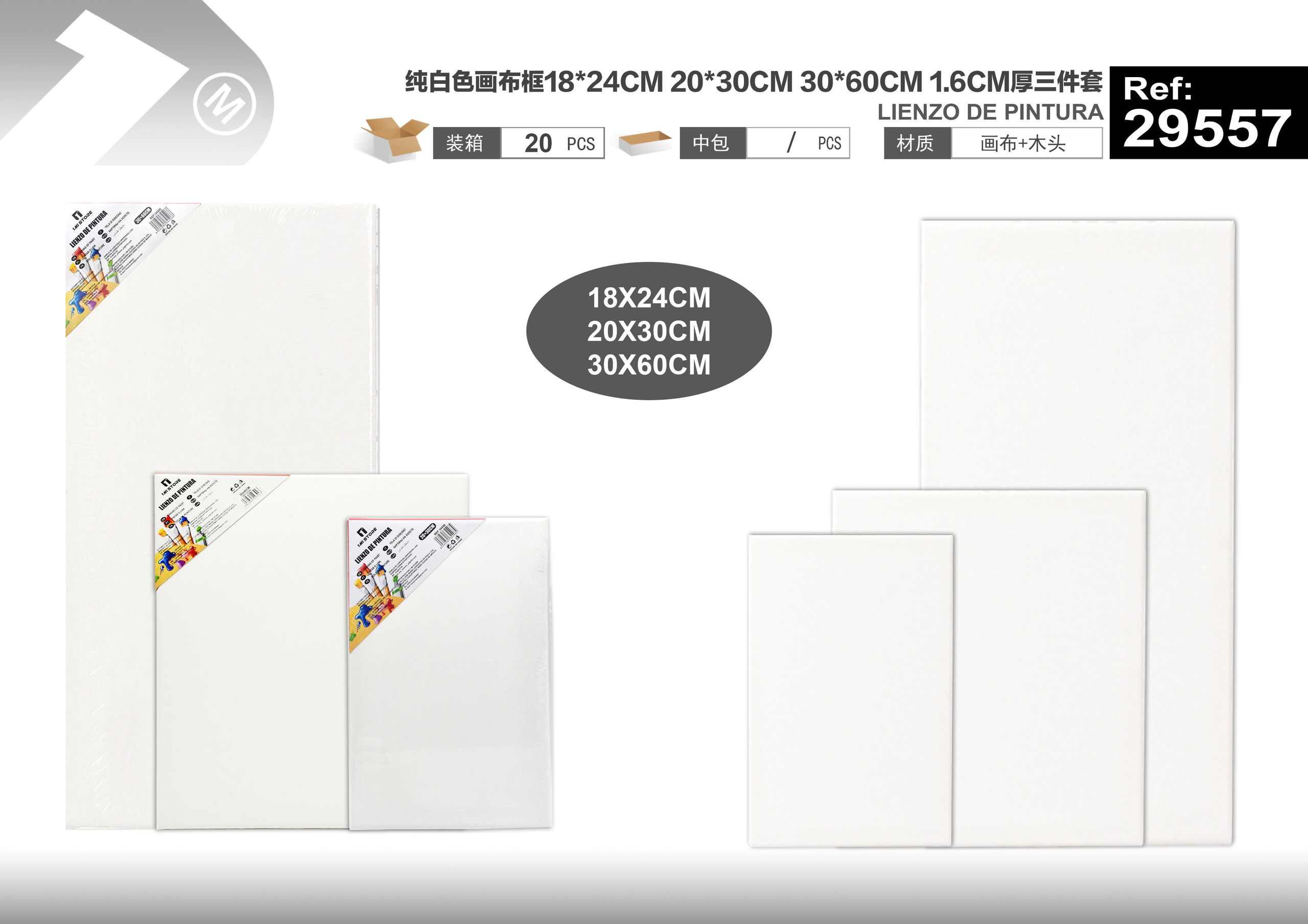 Bloc de dibujo, 18 × 24 cm, 20 × 30 cm, 30 × 60 cm, 1,6 cm, color blanco
