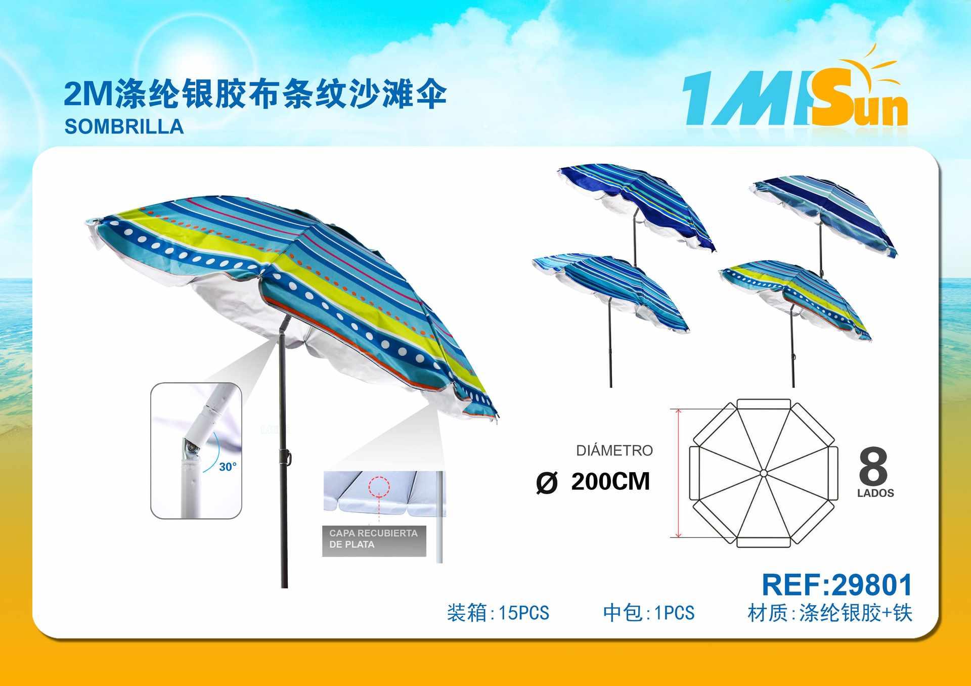 sombrillas de playa, 2 m, modelo 29801