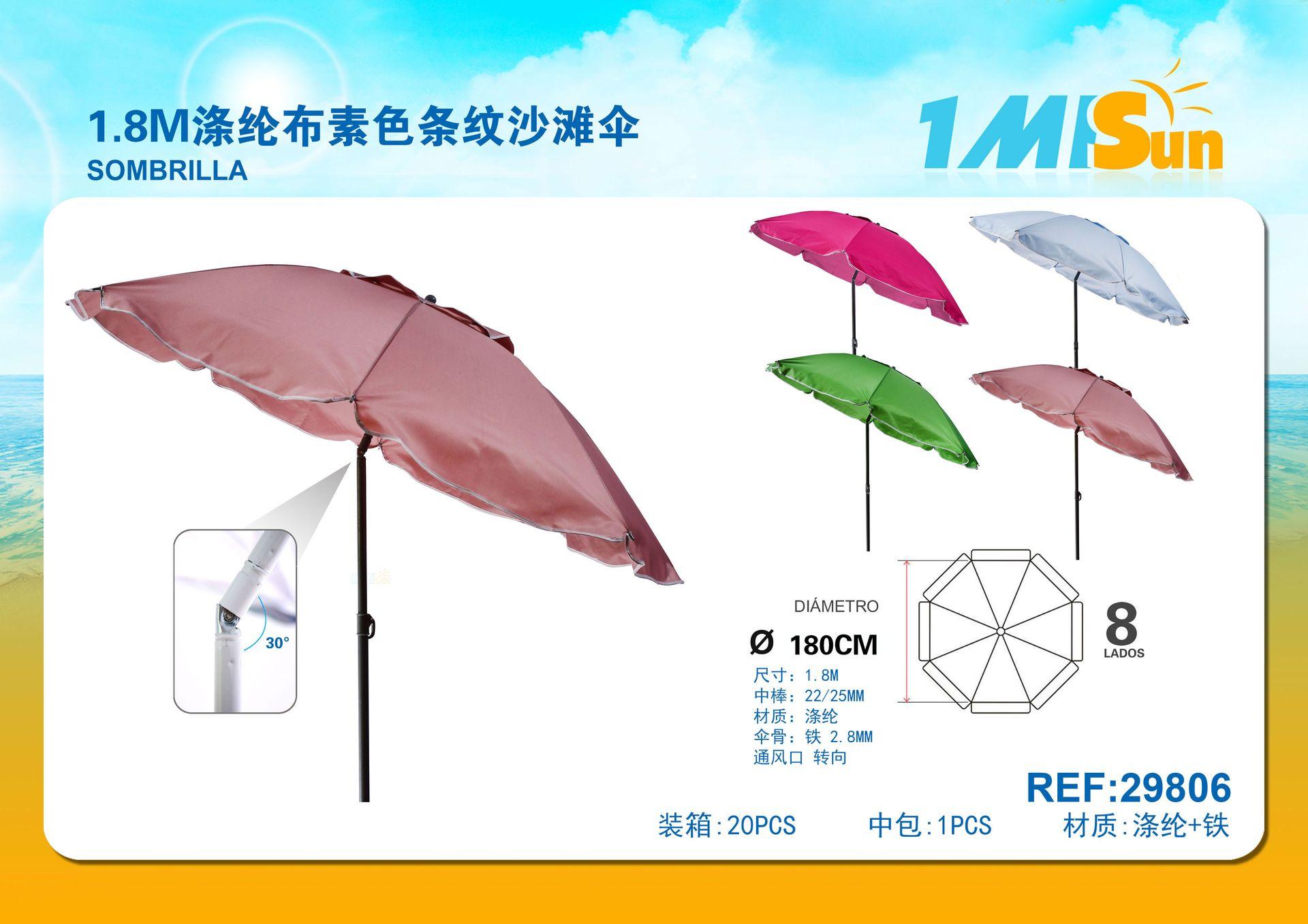 sombrillas de playa, 1,8 m, modelo 29806