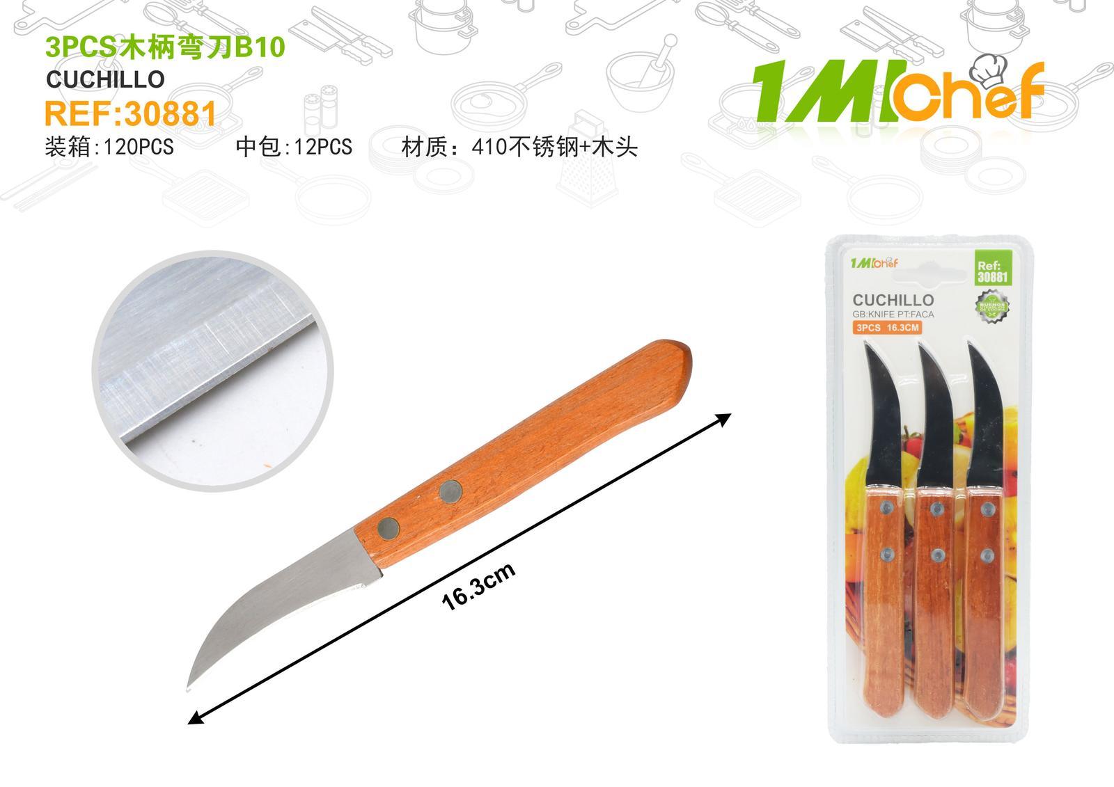 Cuchillo, modelo B10, 3 piezas