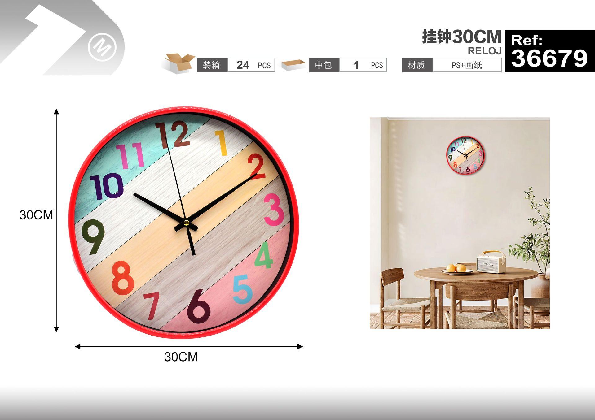 reloj de pared, 30 cm, modelo 36679