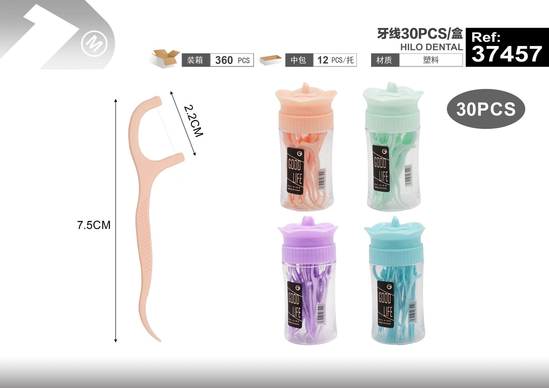 Palillos e hilo dental, 30 piezas, modelo 37457