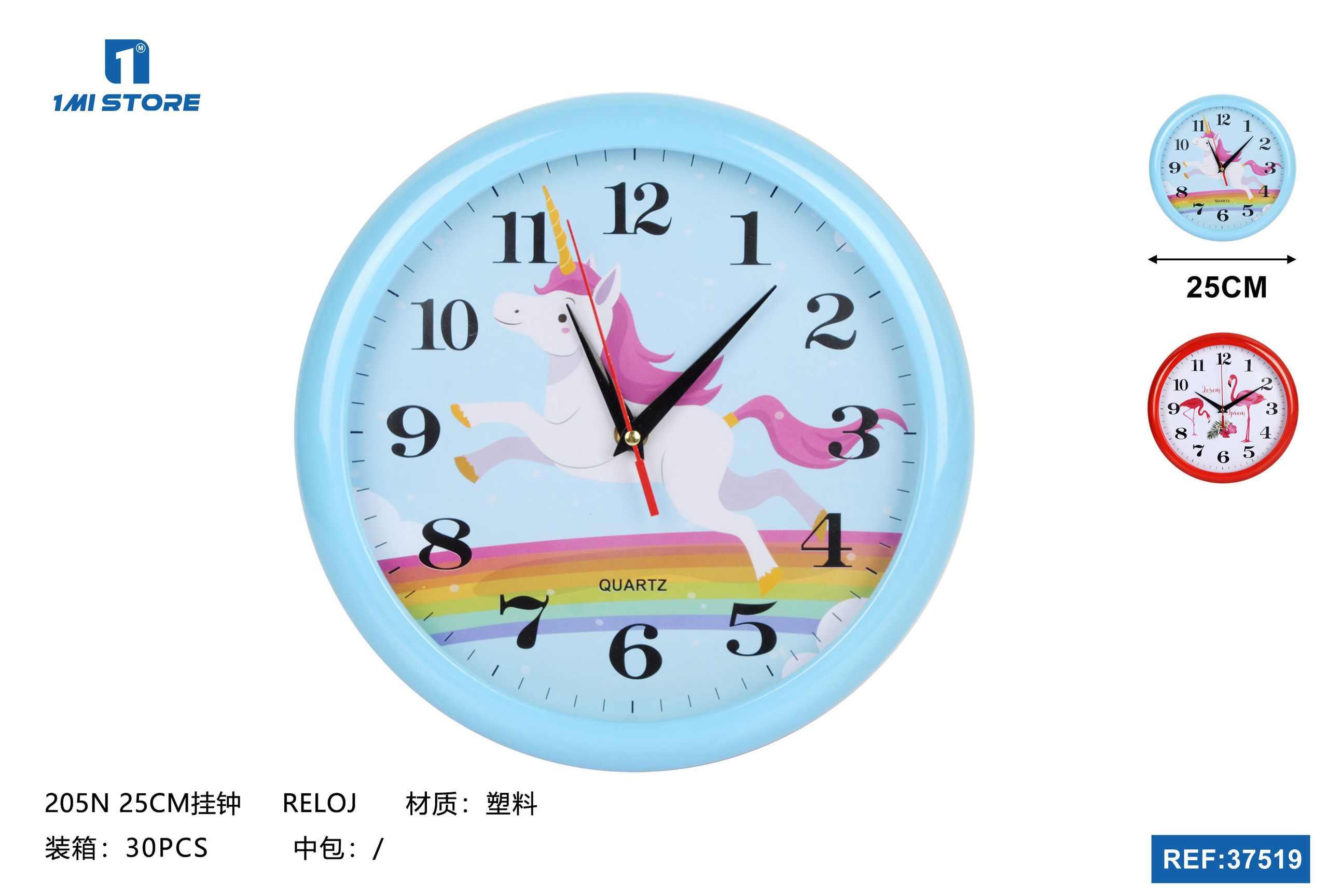 reloj de pared, 25 cm, modelo 37519