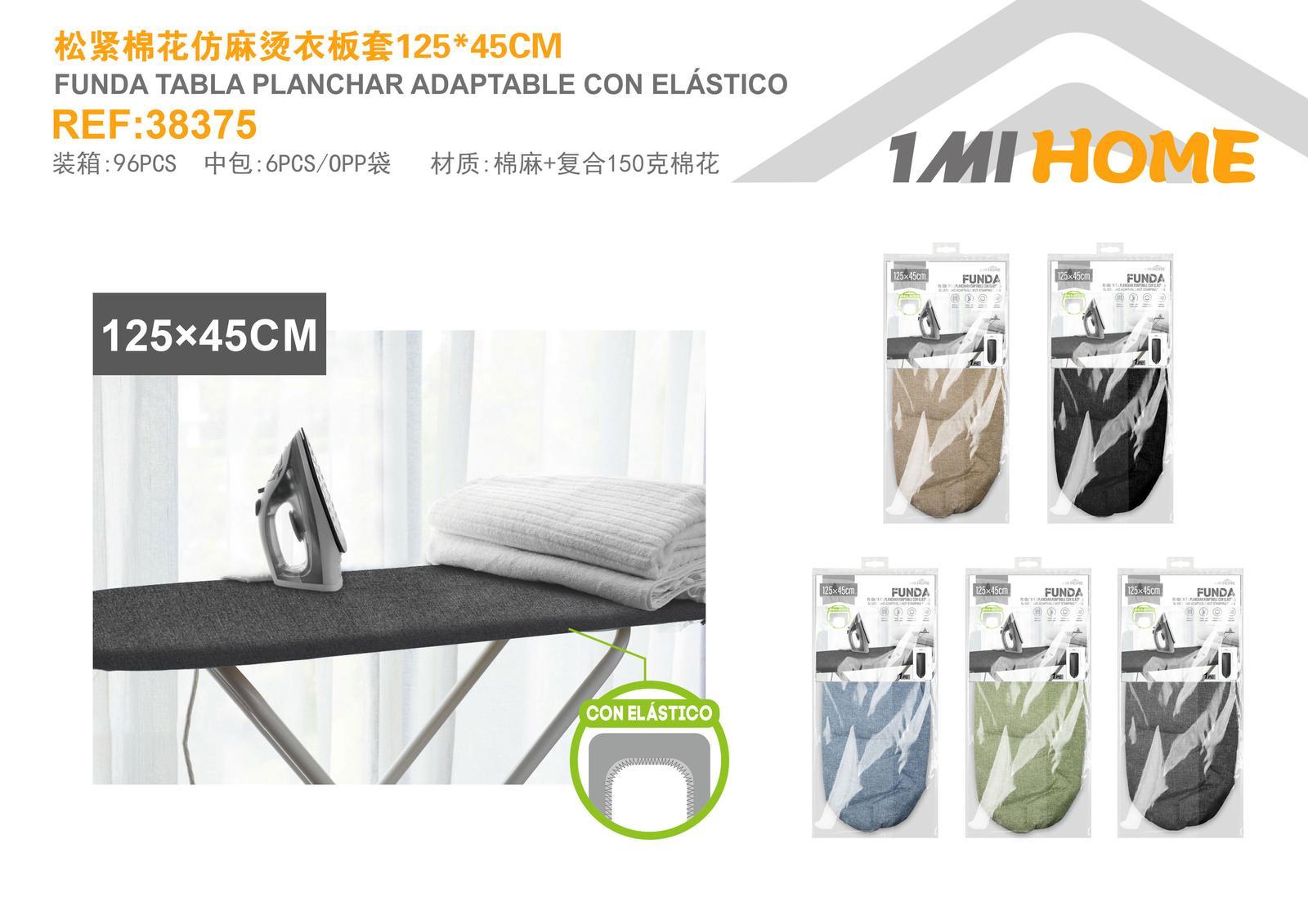 Funda para tabla de planchar, 125 × 45 cm, modelo 38375