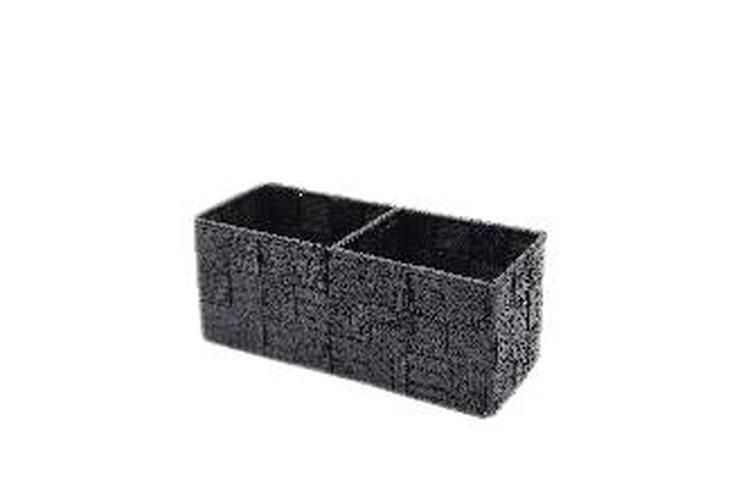 Cesta de almacenamiento tejida, 21 × 8,5 × 8,5 cm