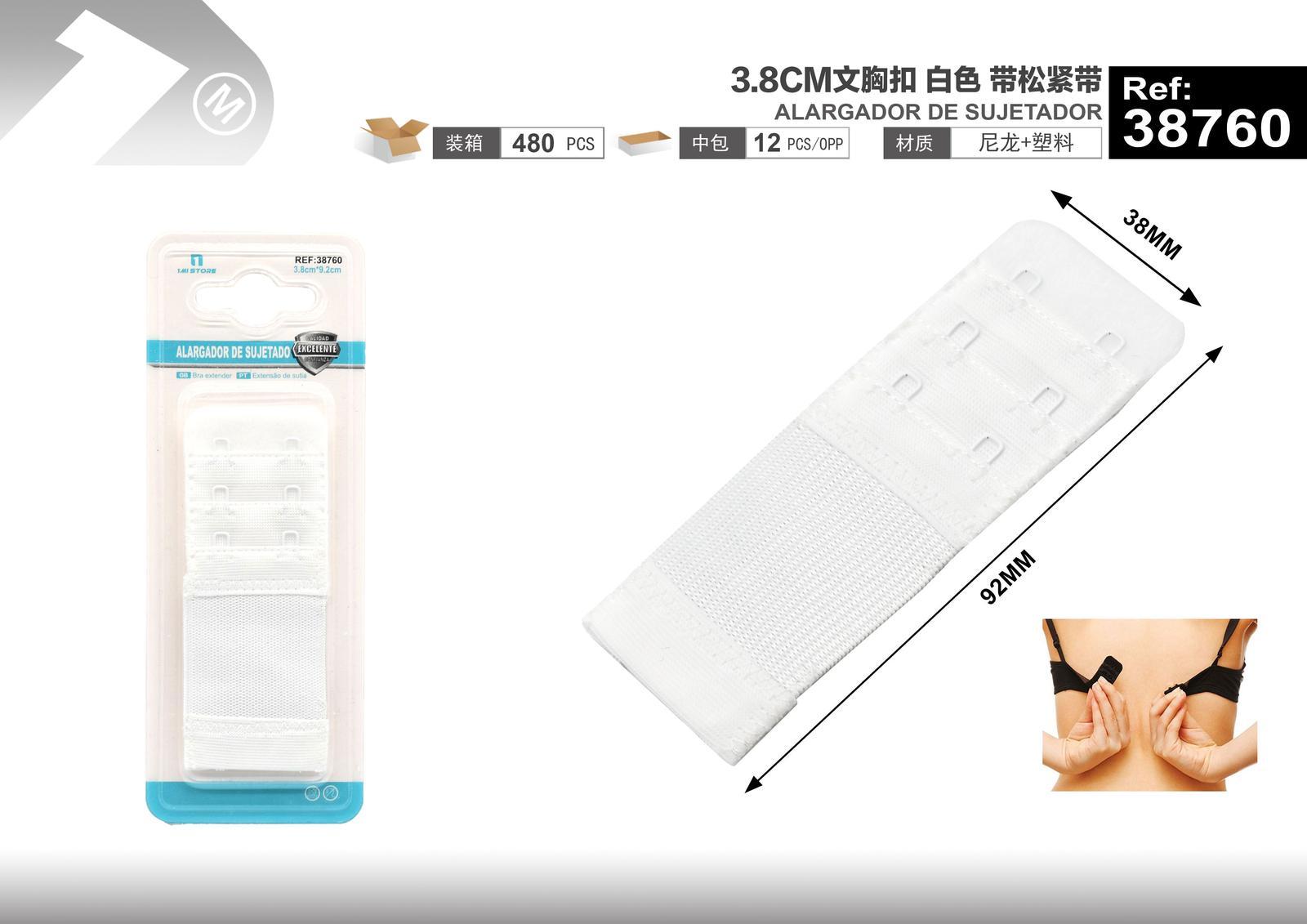 Accesorios para ropa interior, 3,8 cm, color blanco, modelo 38760