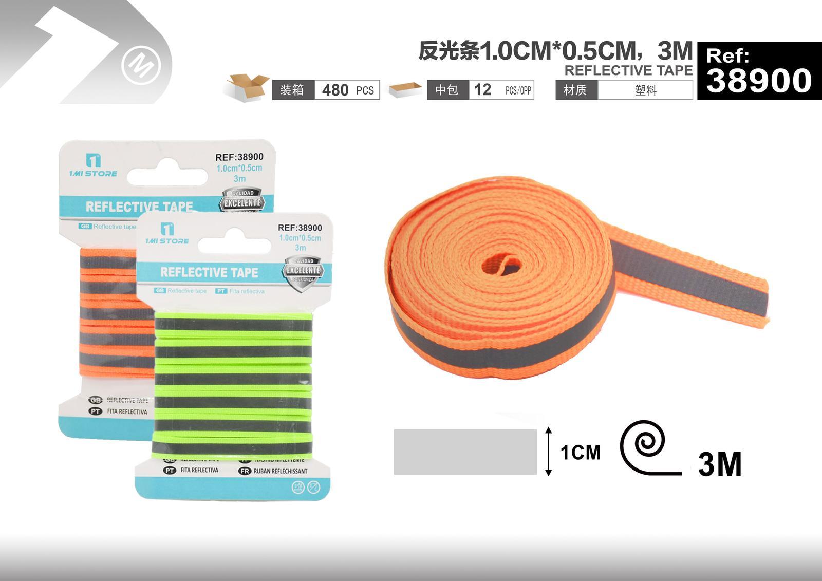 Cinta de gancho y bucle (velcro), 1,0 cm, 0,5 cm, 3 m