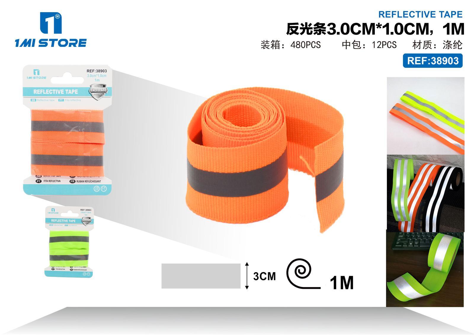 Cinta de gancho y bucle (velcro), 3,0 cm, 1,0 cm, 1 m