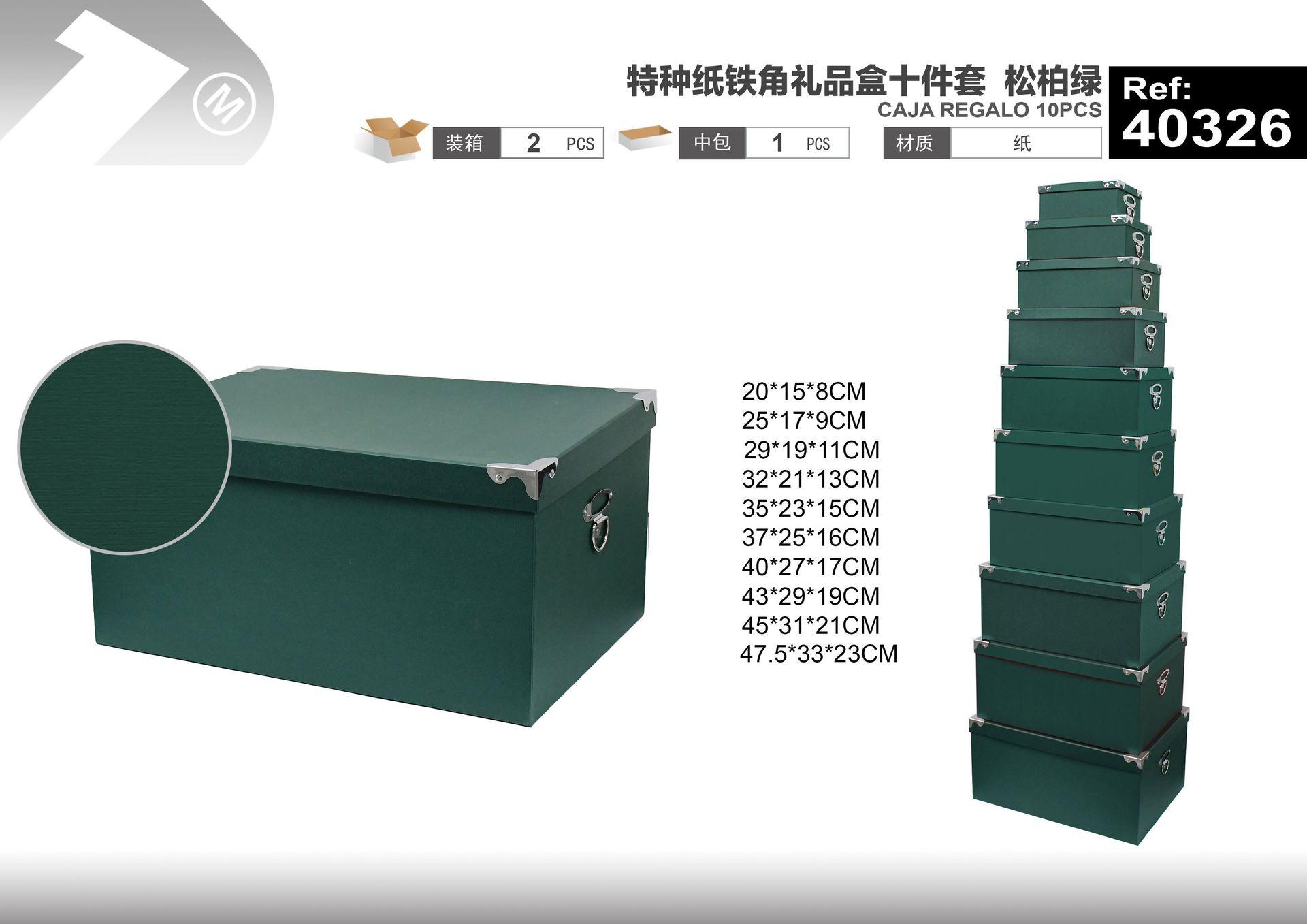 caja de regalo, color verde, modelo 40326