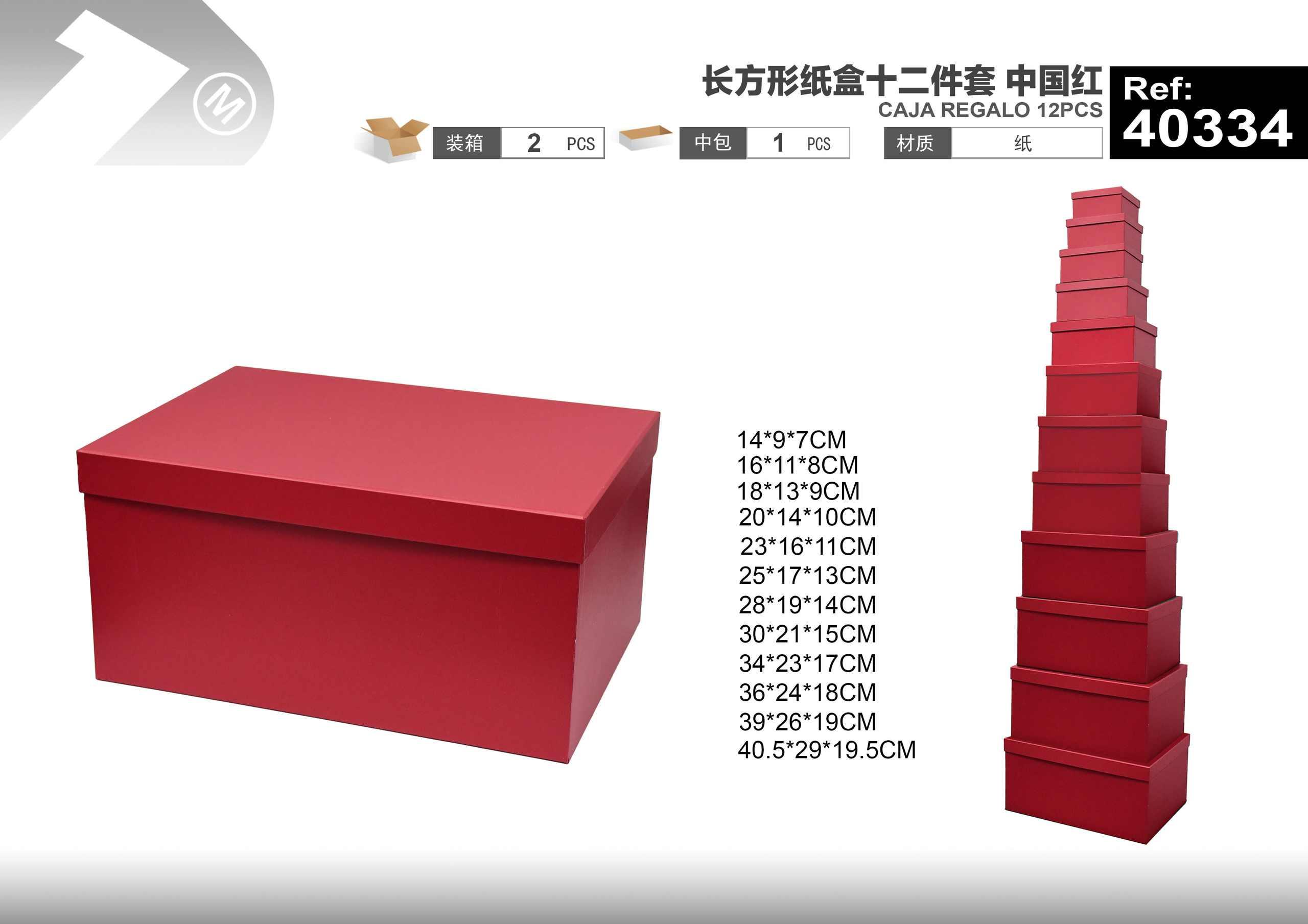 caja de regalo, color rojo, modelo 40334