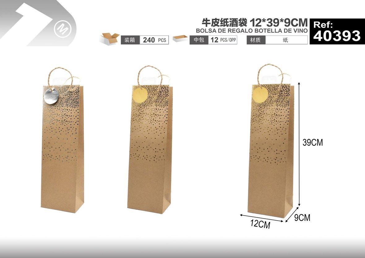 Bolsas de regalo, 12 × 39 × 9 cm, modelo 40393