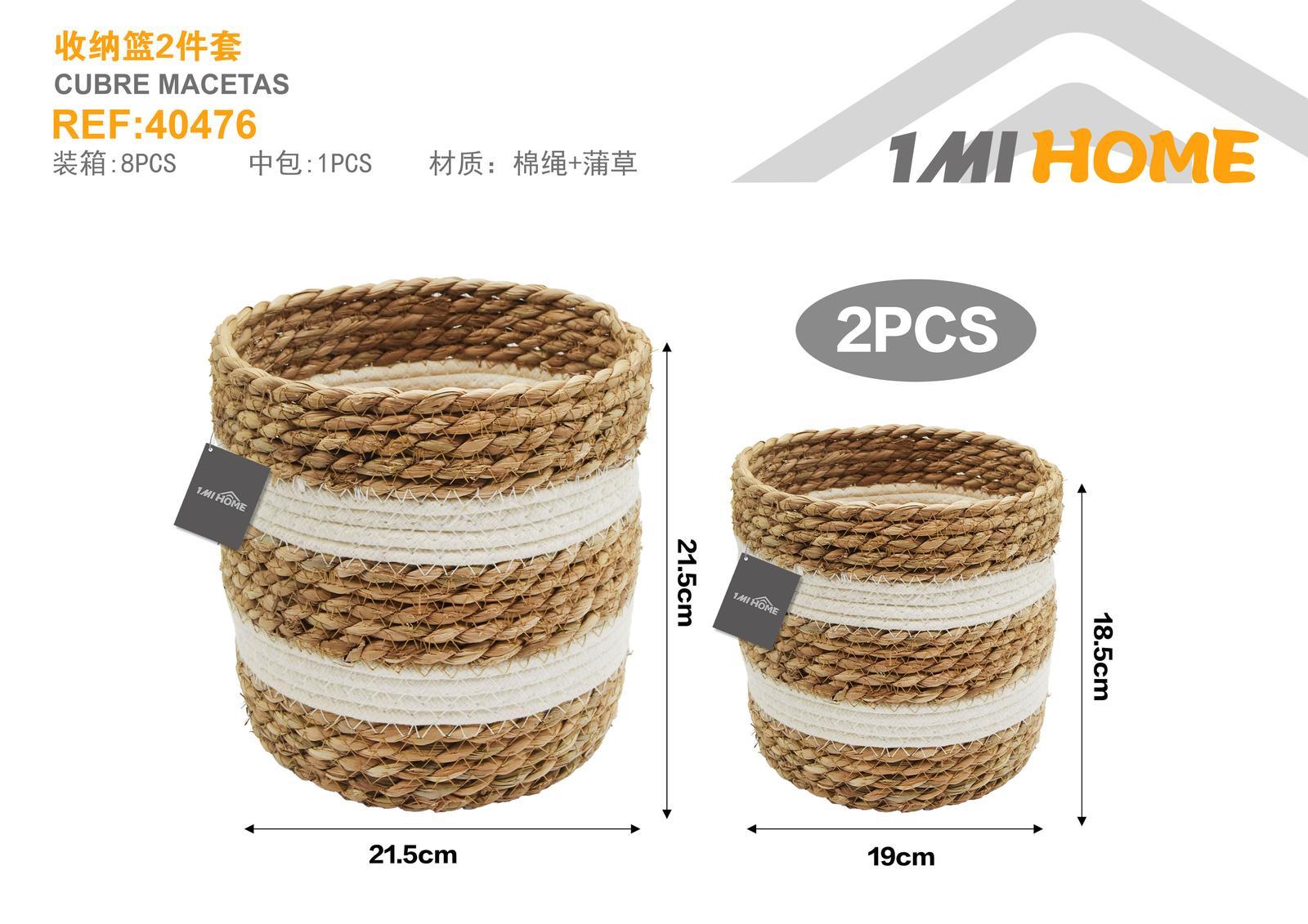 Cesta de almacenamiento, 2 piezas, modelo 40476