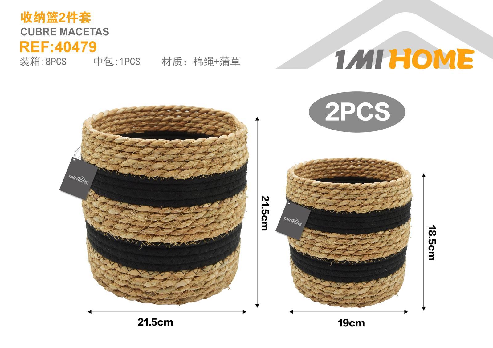 Cesta de almacenamiento, 2 piezas, modelo 40479