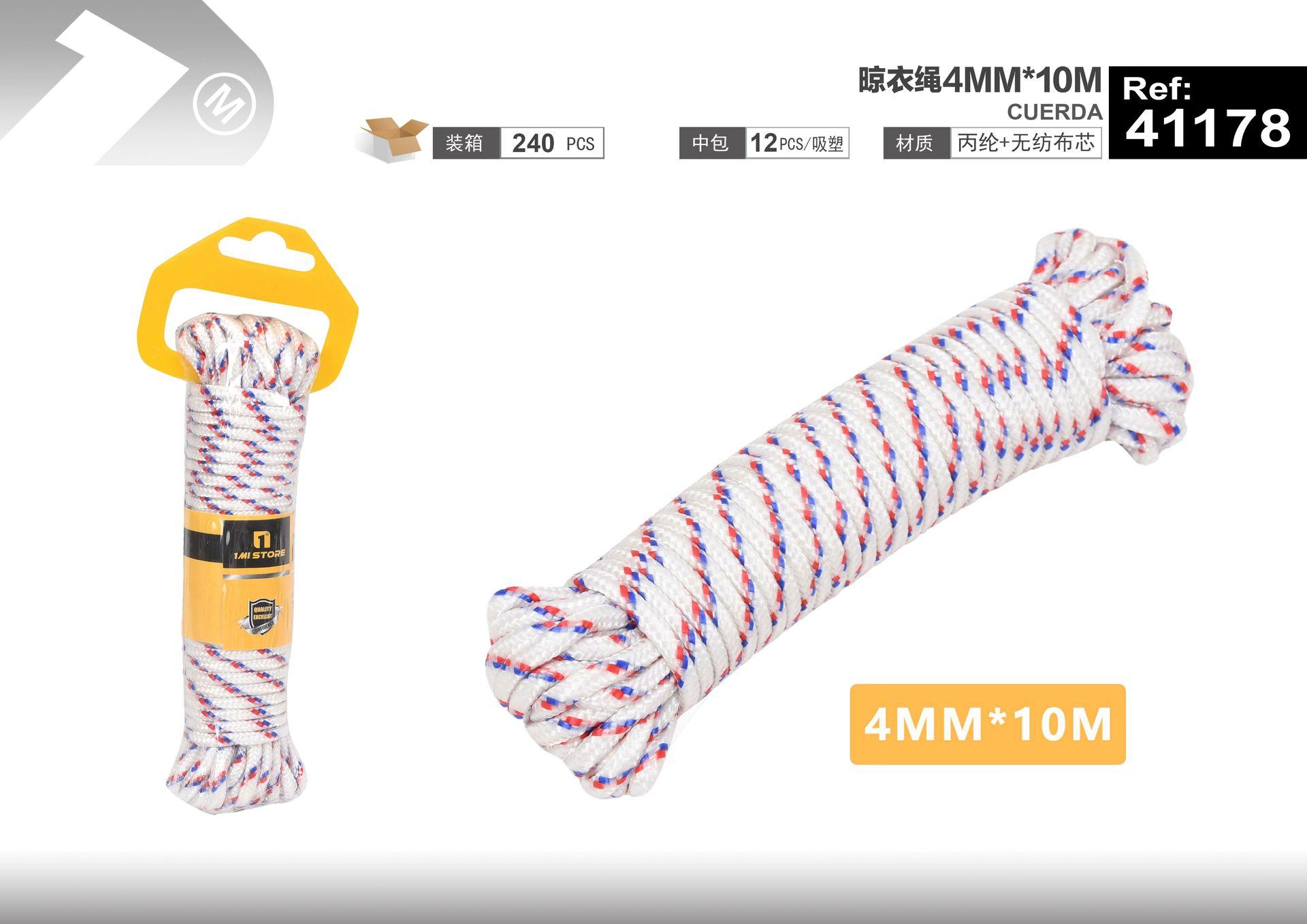 Cuerda para tender ropa, 4 mm, 10 m, ref. 41178