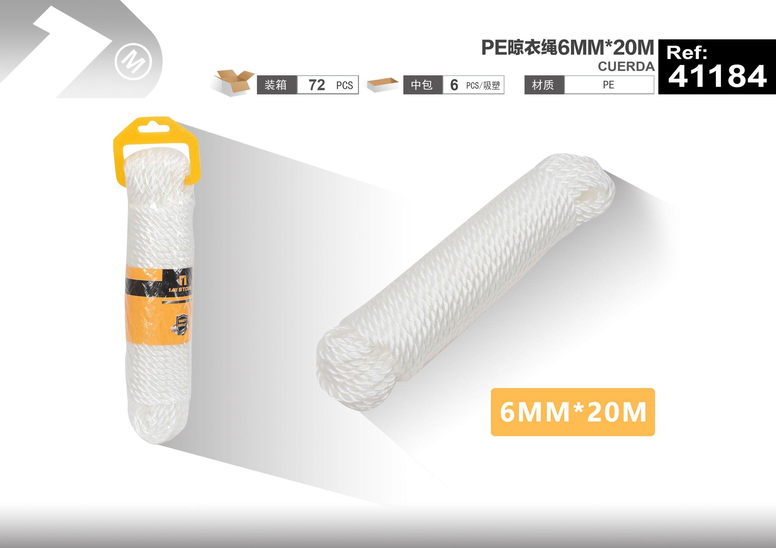 Cuerda para tender ropa, 6 mm, 20 m, ref. 41184