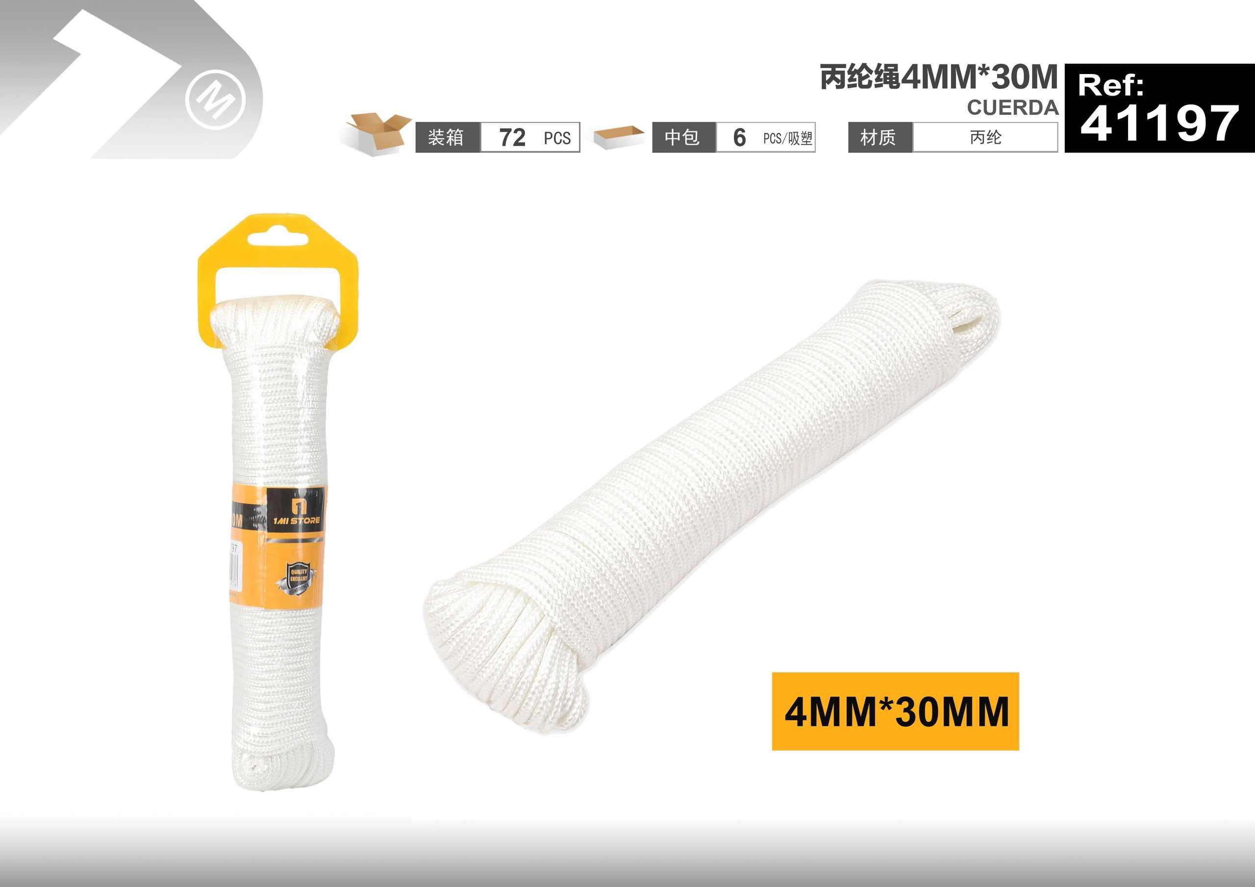 Cuerda de nailon, 4 mm, 30 m
