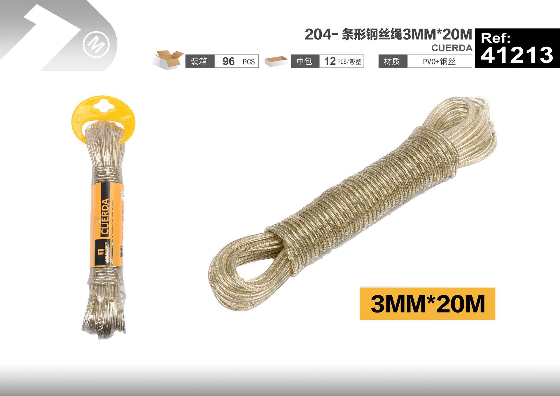 Cable de acero, 3 mm, 20 m, ref. 41213