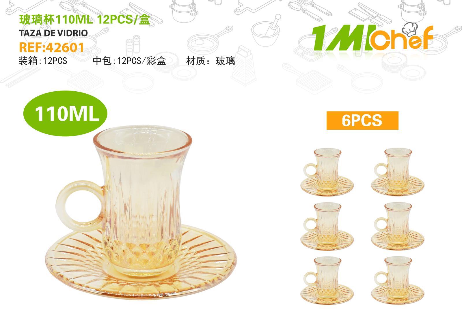 Vaso de vidrio, 97 ml, 12 piezas, ref. 42601