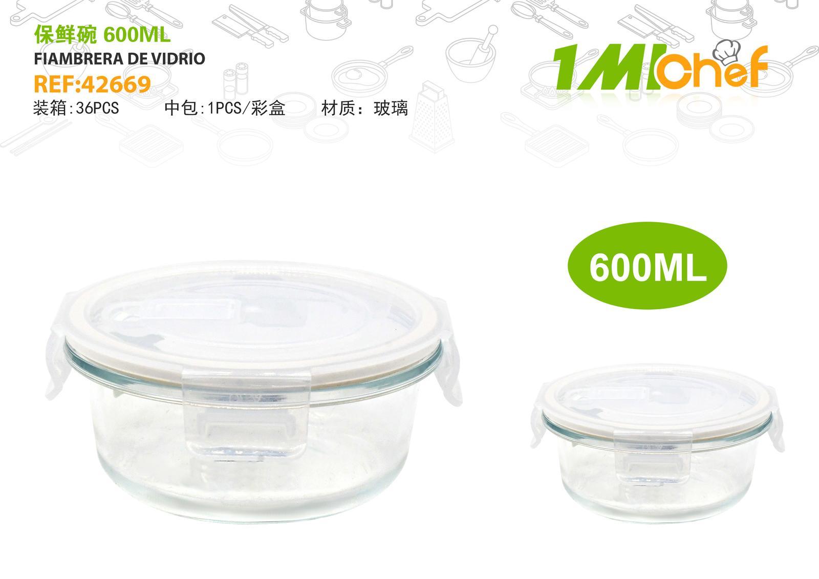Recipiente para almacenar alimentos, 600 ml