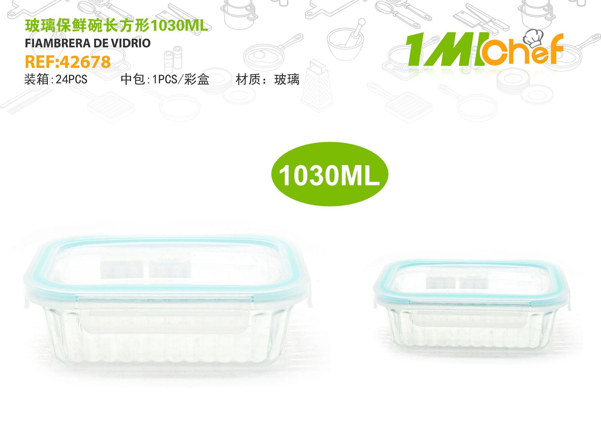 Recipiente para almacenar alimentos, 1030 ml, 3 piezas
