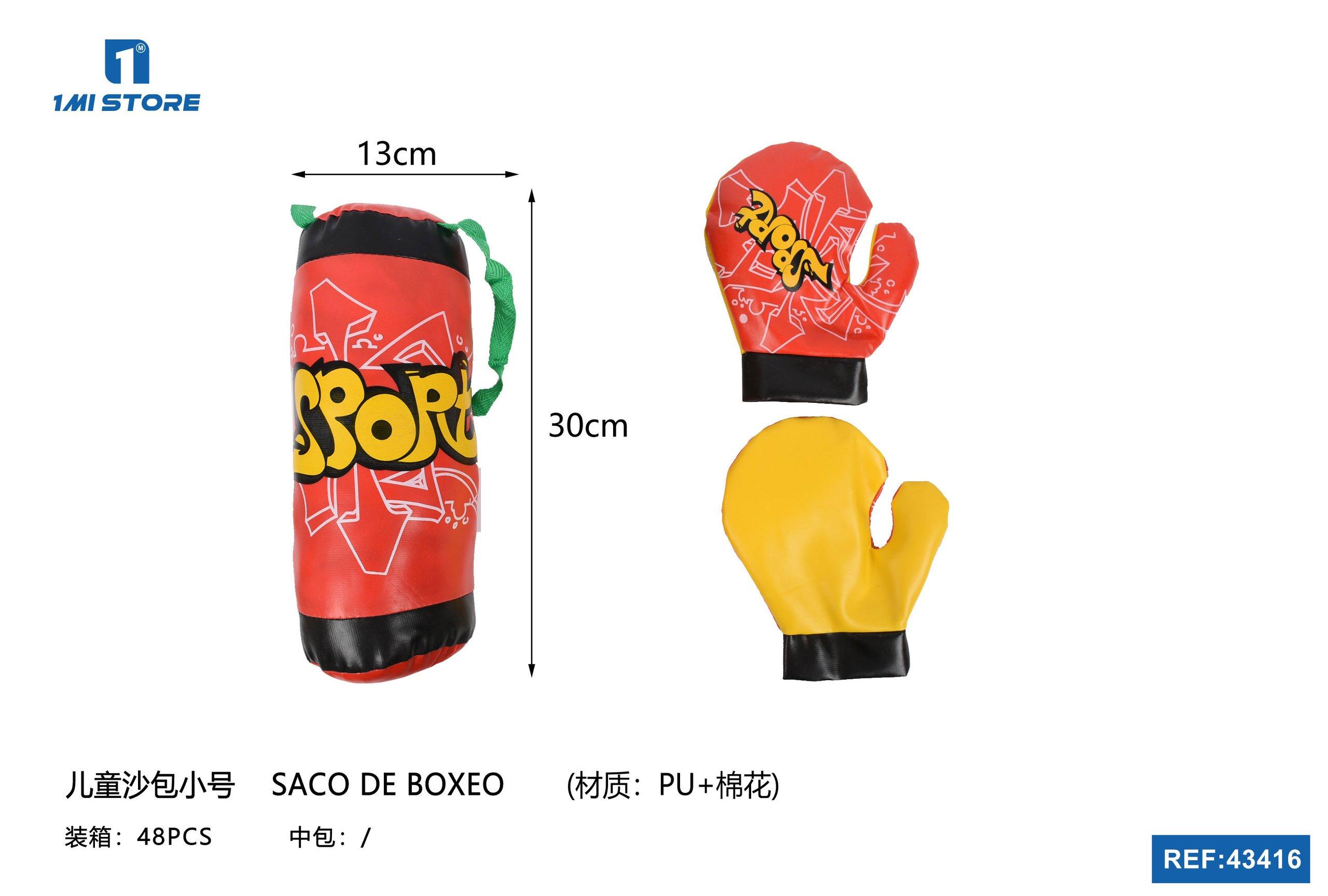 Equipo de boxeo, 30 cm, color rojo