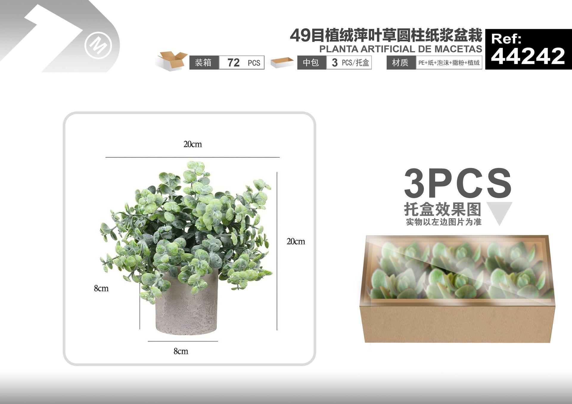 Plantas y césped decorativos, 20 cm, modelo 44242