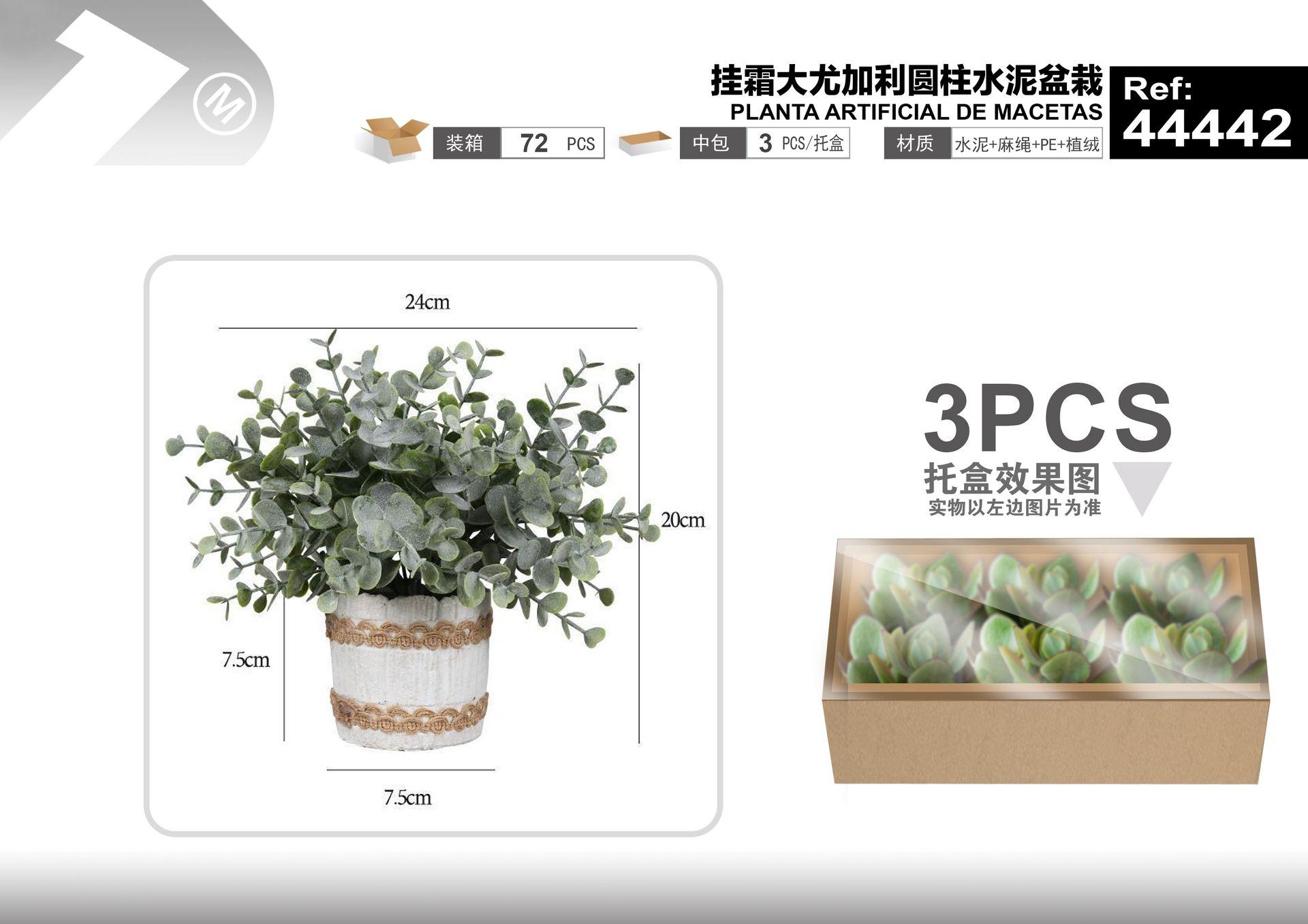Plantas y césped decorativos, 24 cm, 20 cm, modelo 44442