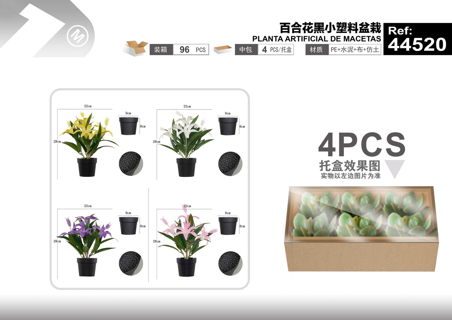 Plantas y césped decorativos, 22 cm, 28 cm, color negro, modelo 44520