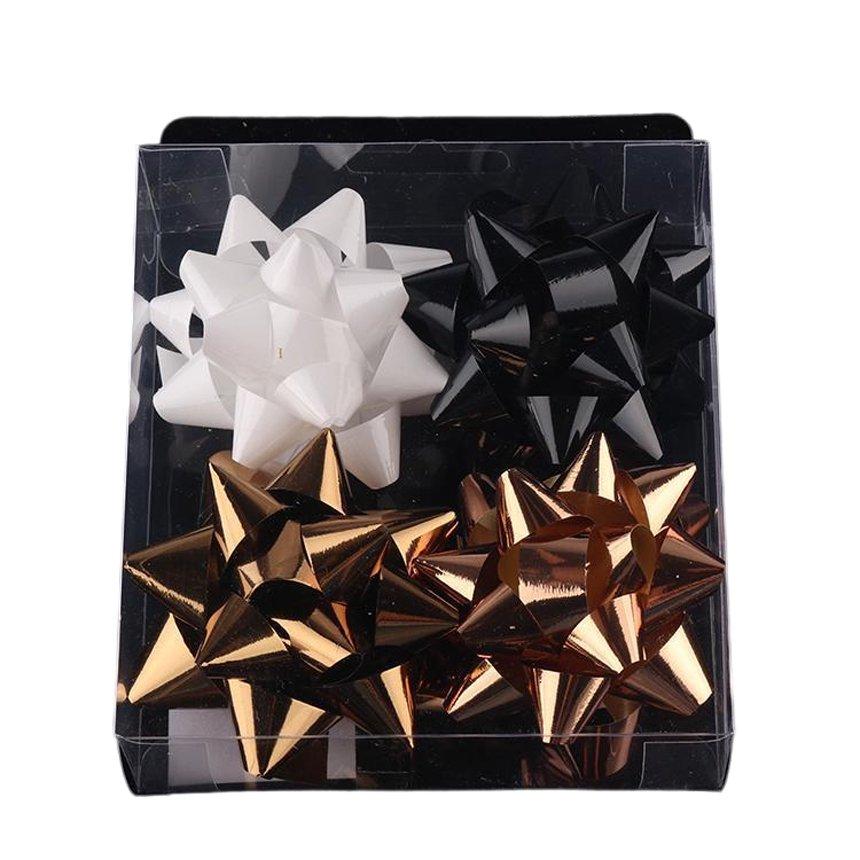 Flor estrella hecha a mano, 7,5 cm, 4 piezas, modelo 45497