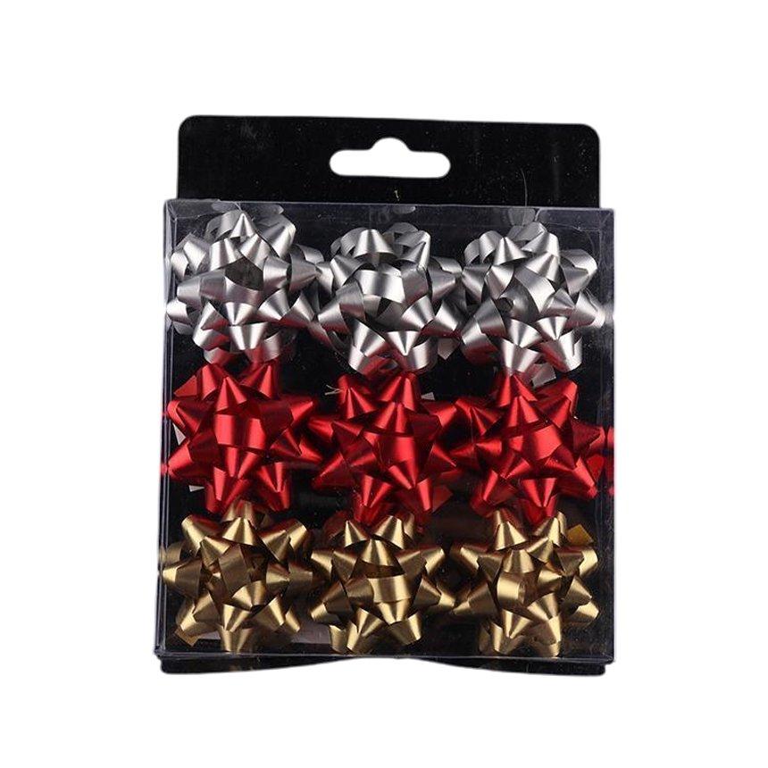 Flor estrella hecha a mano, 4,5 cm, 9 piezas, modelo 45505