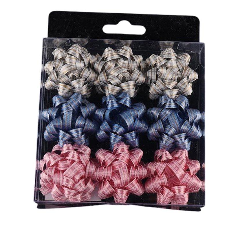 Flor estrella hecha a mano, 4,5 cm, 9 piezas, modelo 45507