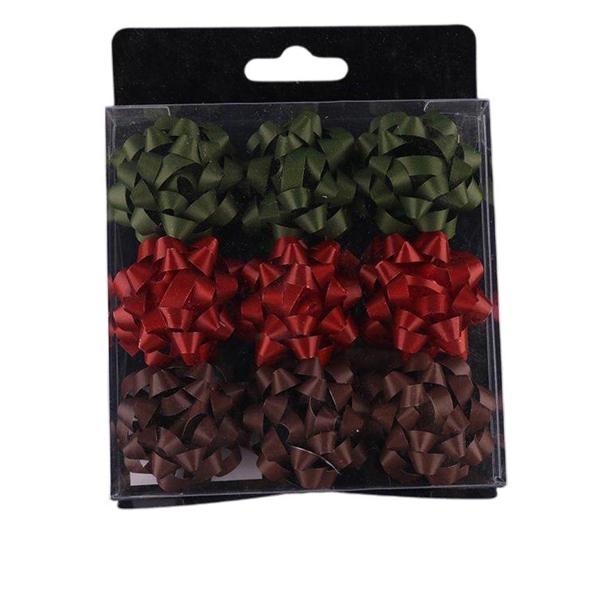 Flor estrella hecha a mano, 4,5 cm, 9 piezas, modelo 45508