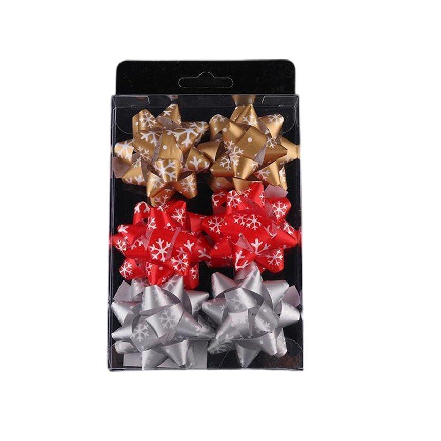 Flor estrella hecha a mano, 5 cm, 6 piezas, modelo 45513