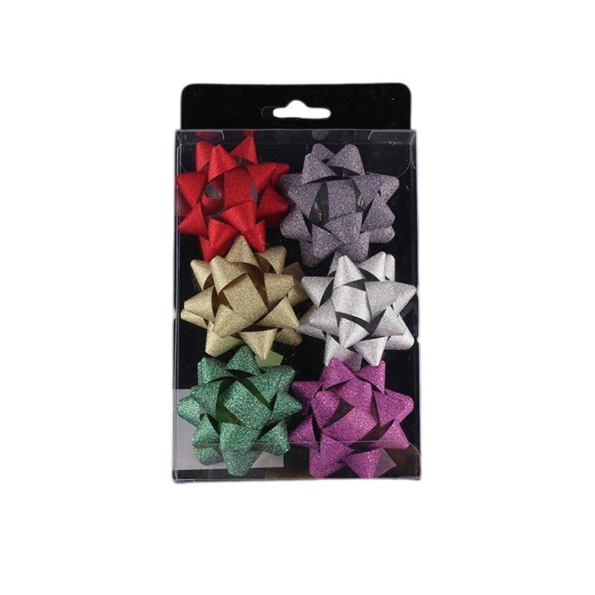 Flor estrella hecha a mano, 5 cm, 6 piezas, modelo 45515