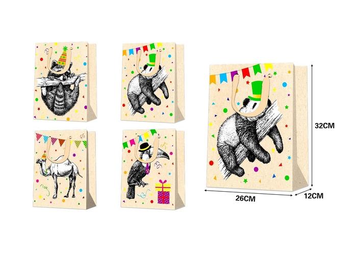 Bolsas de regalo, 26 × 32 × 12 cm, color blanco, modelo 46693