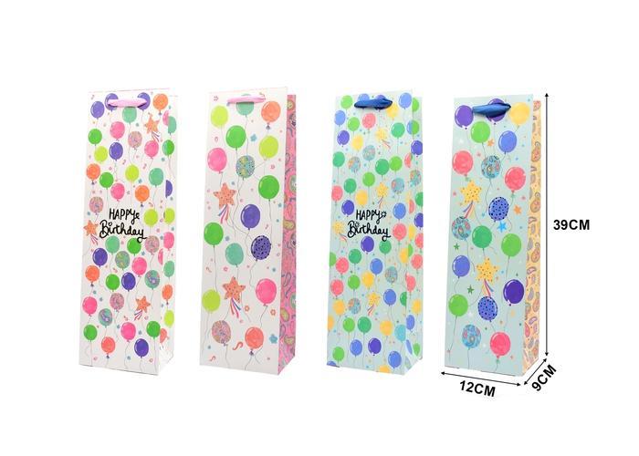 Bolsas de regalo, 12 × 39 × 9 cm, color blanco, modelo 46703