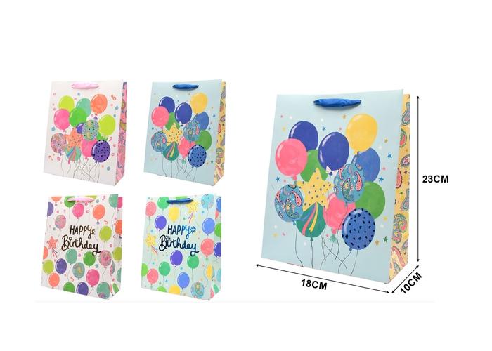 Bolsas de regalo, 18 × 23 × 10 cm, color blanco, modelo 46704