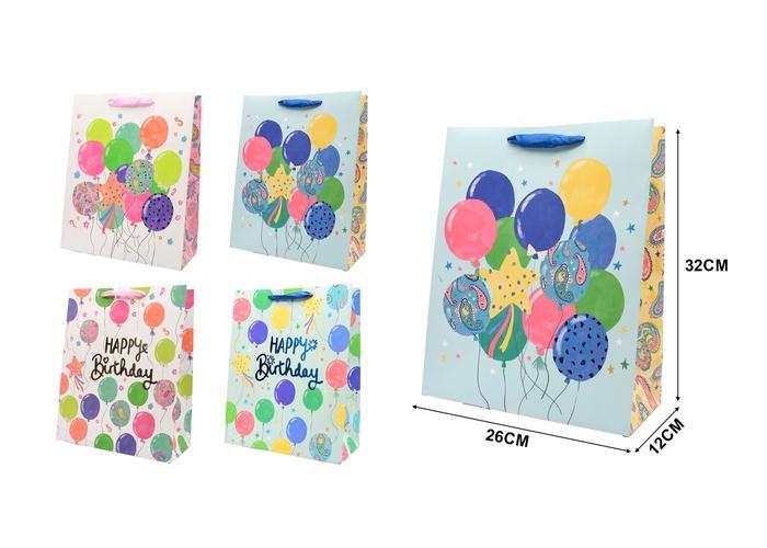 Bolsas de regalo, 26 × 32 × 12 cm, color blanco, modelo 46705