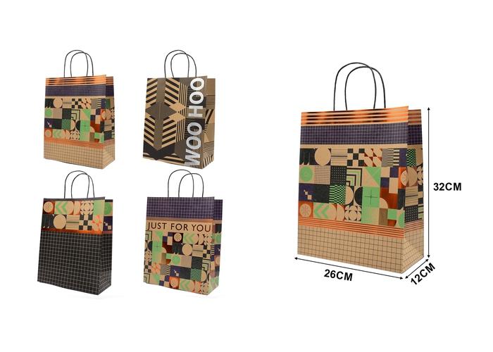 Bolsas de regalo, 26 × 32 × 12 cm, color blanco, modelo 46709