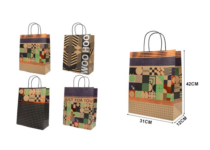 Bolsas de regalo, 31 × 42 × 12 cm, color blanco, modelo 46710