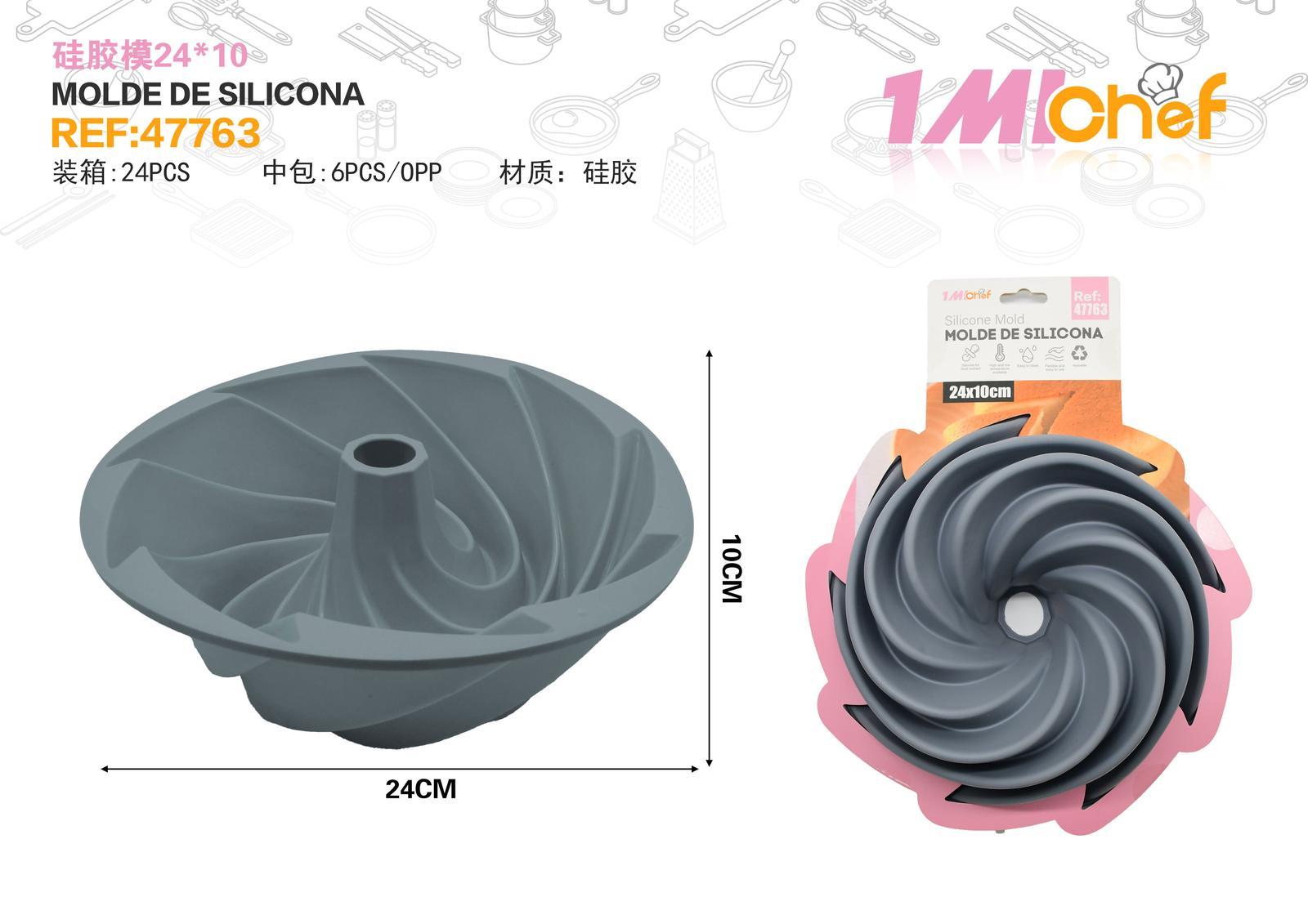 Molde de silicona para pastel, 24 × 10 cm