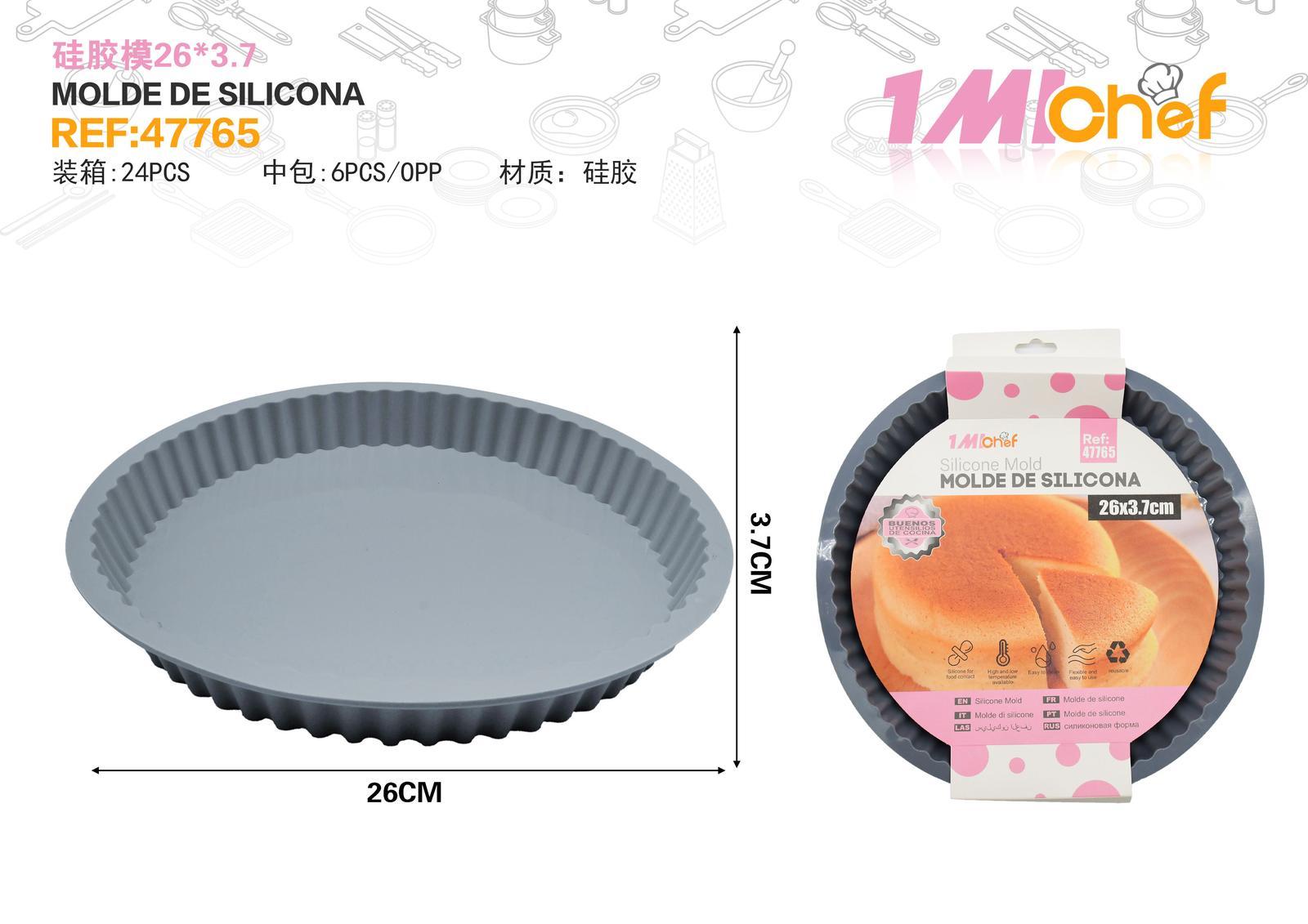 Molde de silicona para pastel, 26 × 3,7 cm