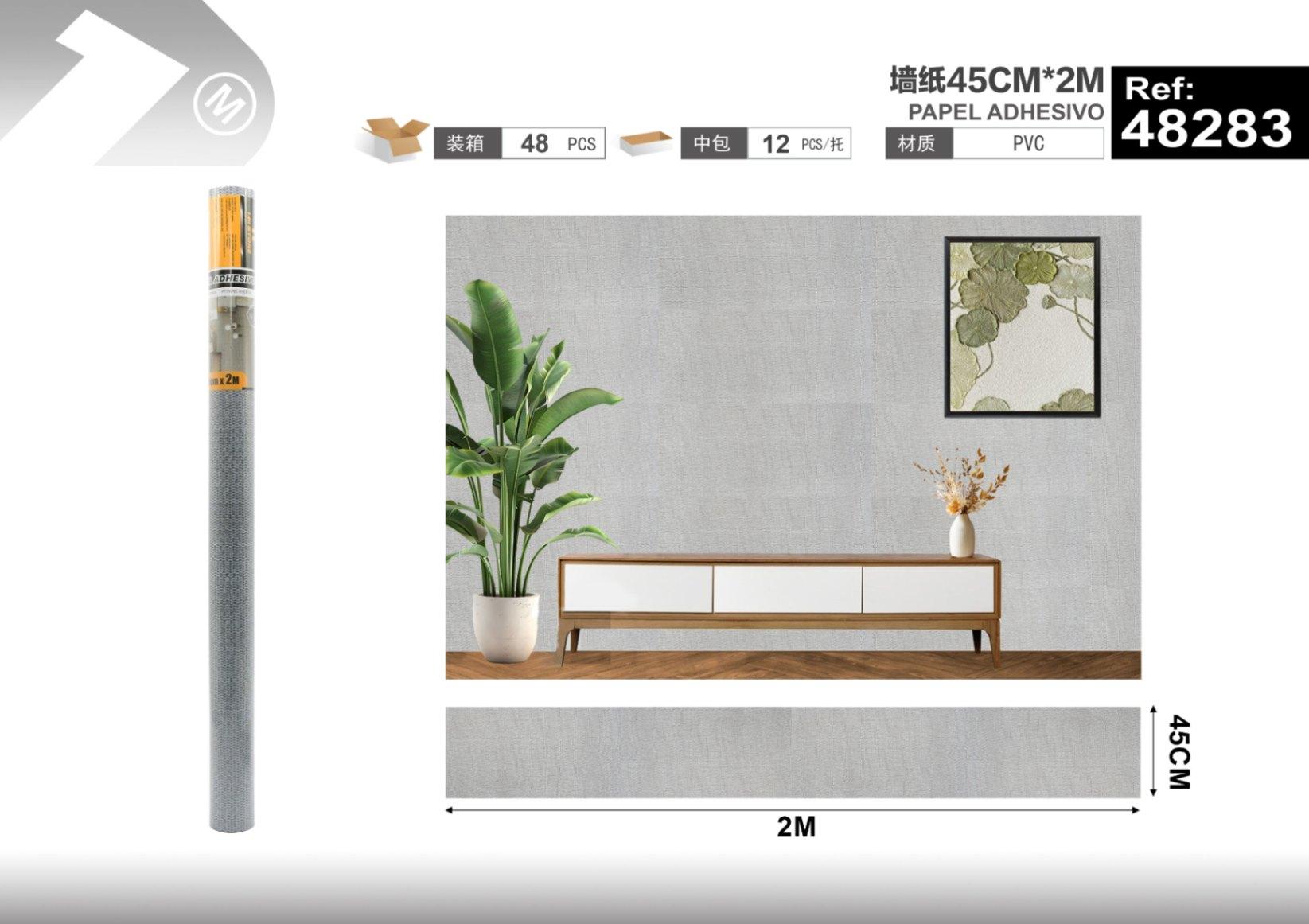 Papel tapiz decorativo, 45 cm, 2 m, modelo 48283