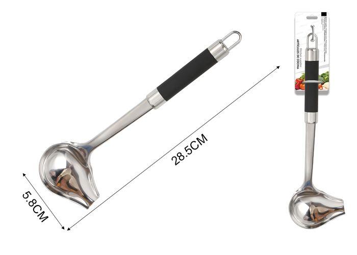 Cuchara para salsa, 28,5 × 8 × 3,5, color negro