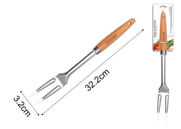 Tenedor para carne, 32,5 × 3,2 × 3 cm