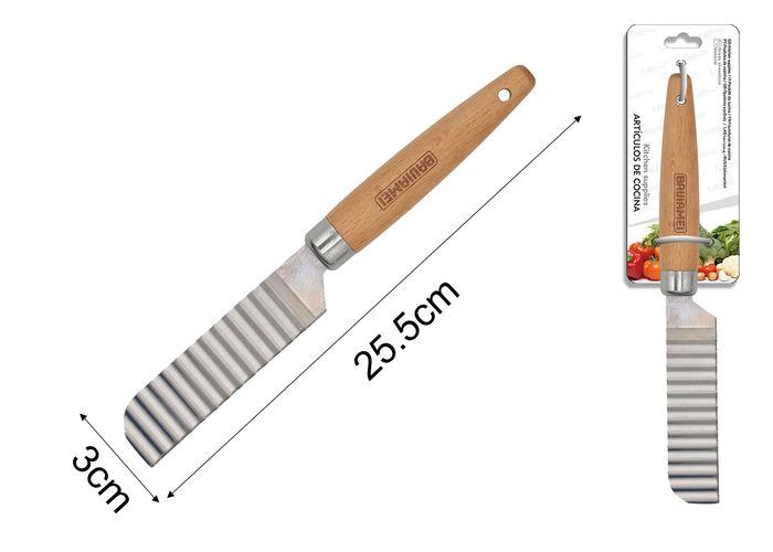 Cuchillo ondulado, 25,5 × 3 × 2,5 cm